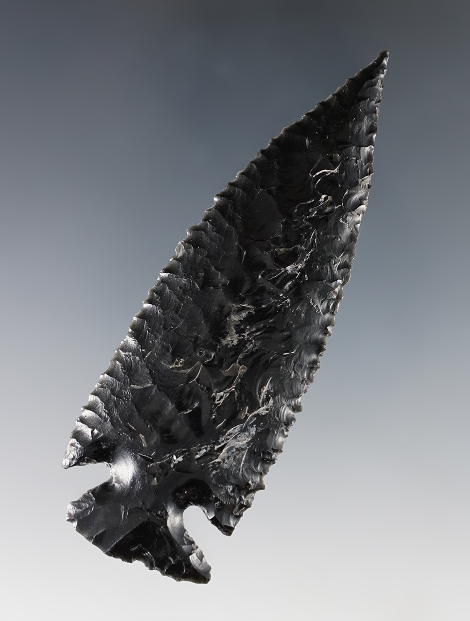 Nicely styled 3 3/8" Northern Side-Notched - Lake Co., Oregon. Stermer COA. 