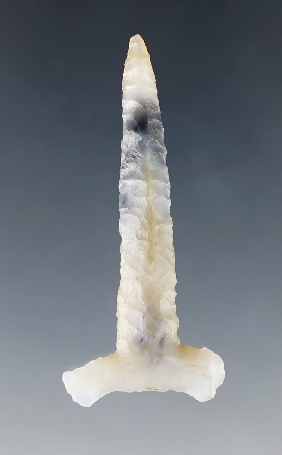 Nicely styled 1 15/16" "T" Drill made from Multi-Colored Agate. Oregon. Stermer COA.