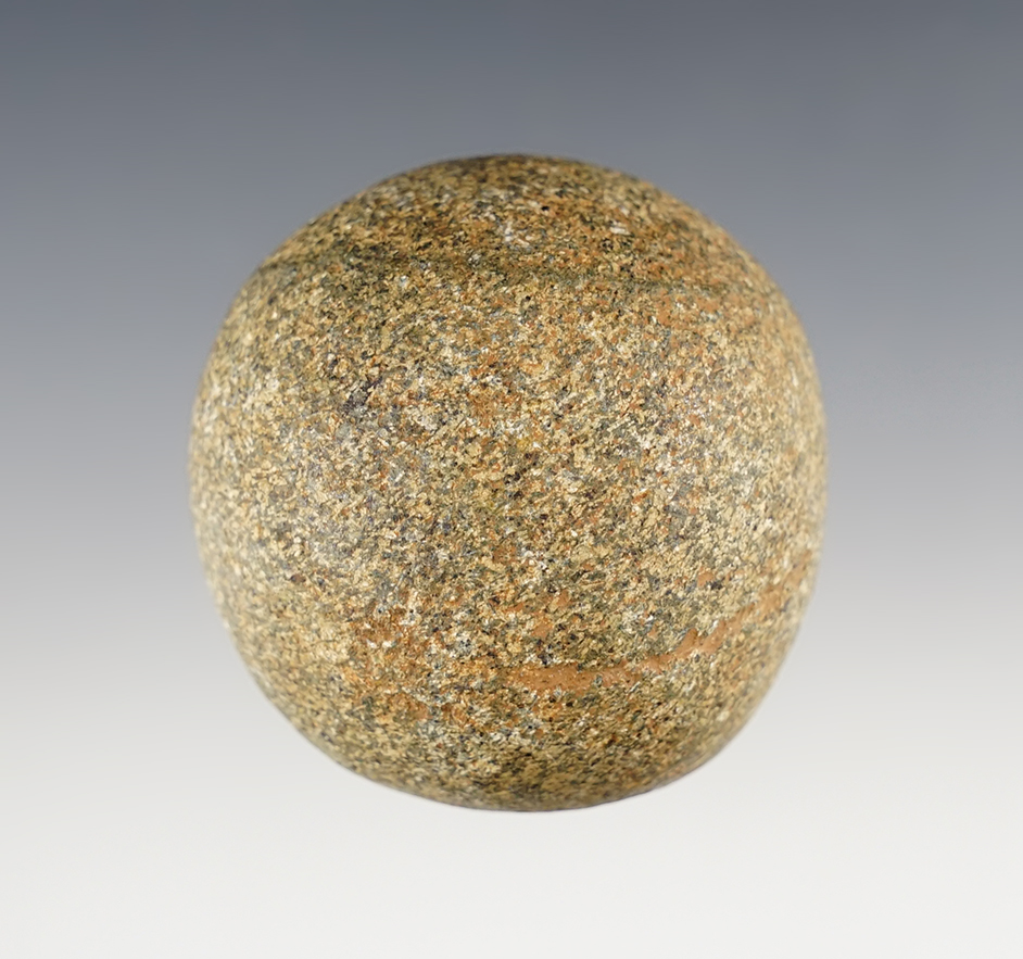 Well made 1 3/4" Gameball found near the Godfrey Reserve in Blackford Co., Indiana.