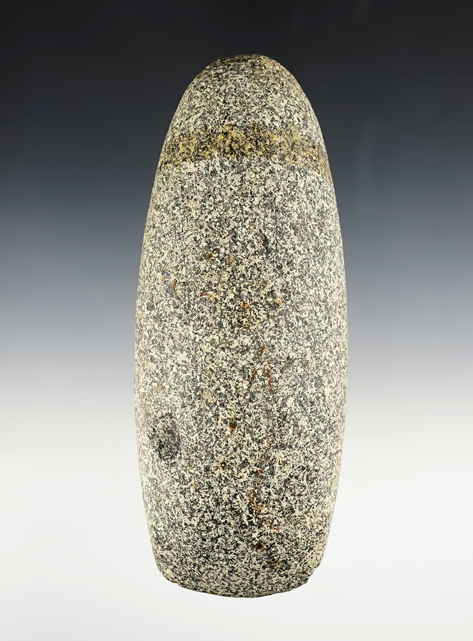 6 1/2" Hardstone Celt made from nicely polished Granite. Found in the Midwest. 