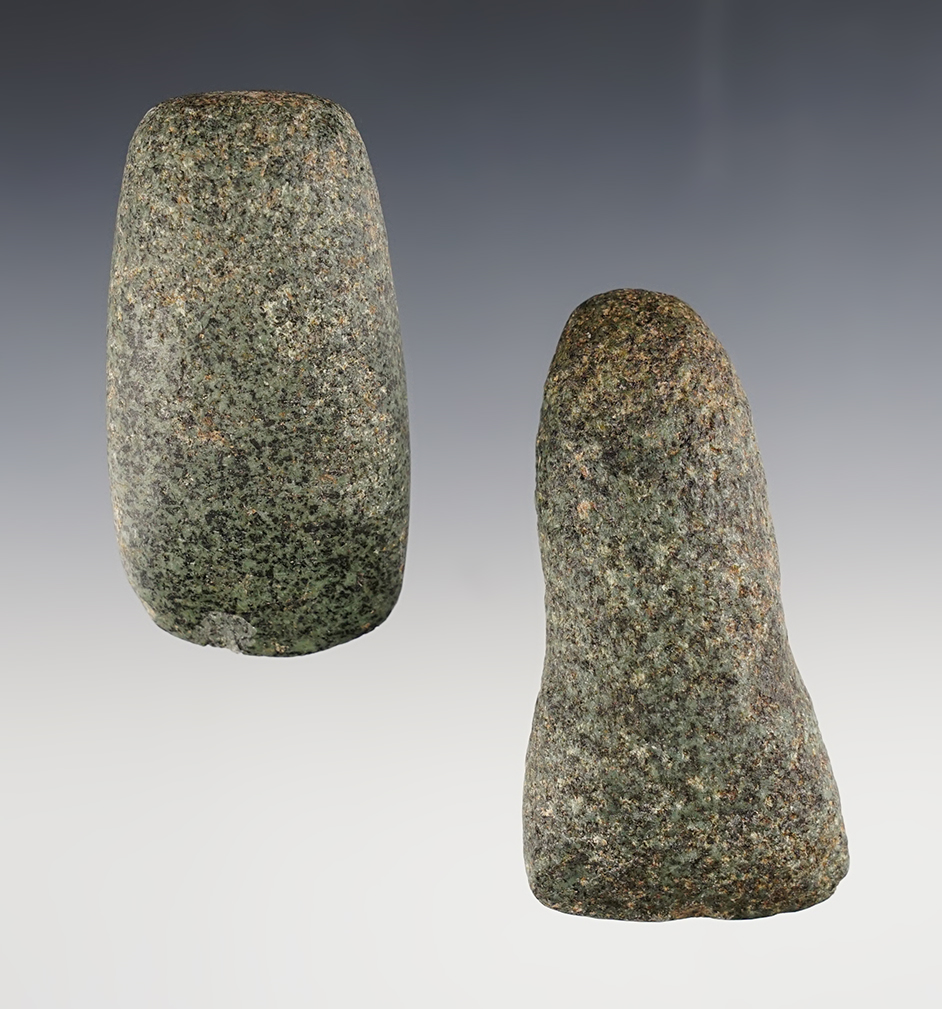 Pair of Pre-Columbian Hardstone Celts - Mexico/ Central America area. Largest is 3 3/8".