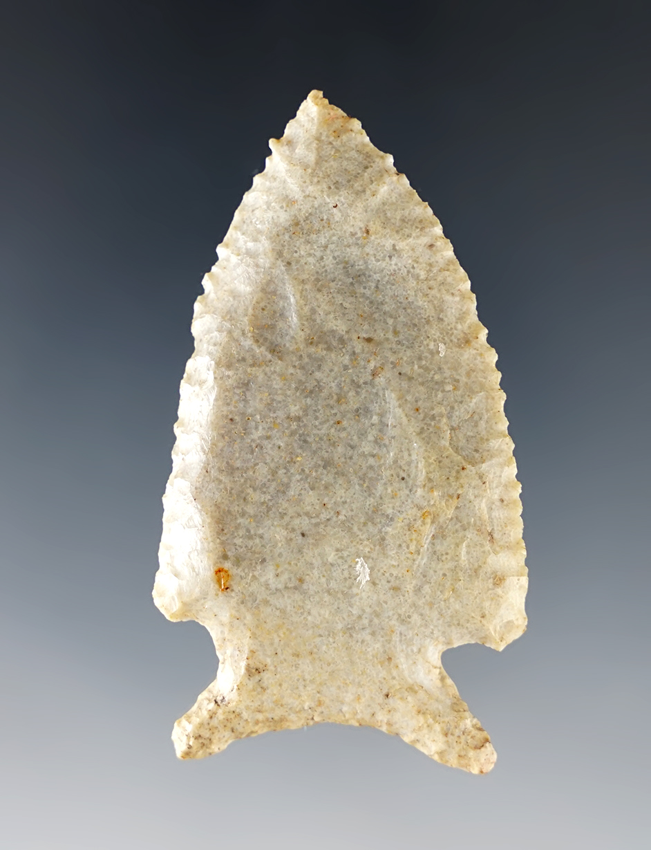 Well made and nicely serrated 2 5/16" Kirk found in Madison Co., Kentucky.