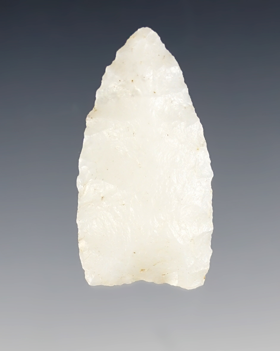 Nice 1 13/16" Paint Rock Valley made from Quartz. Central Alabama area. Dickey COA.