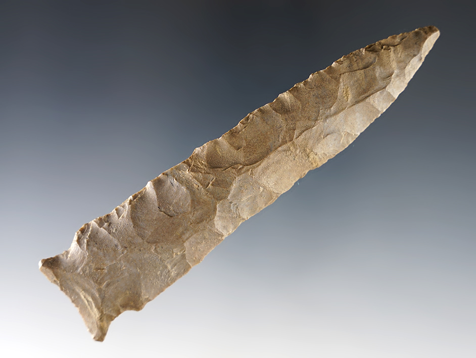 4 5/8" long side notched Knife found in the Kentucky/Tennessee area. Well patinated.