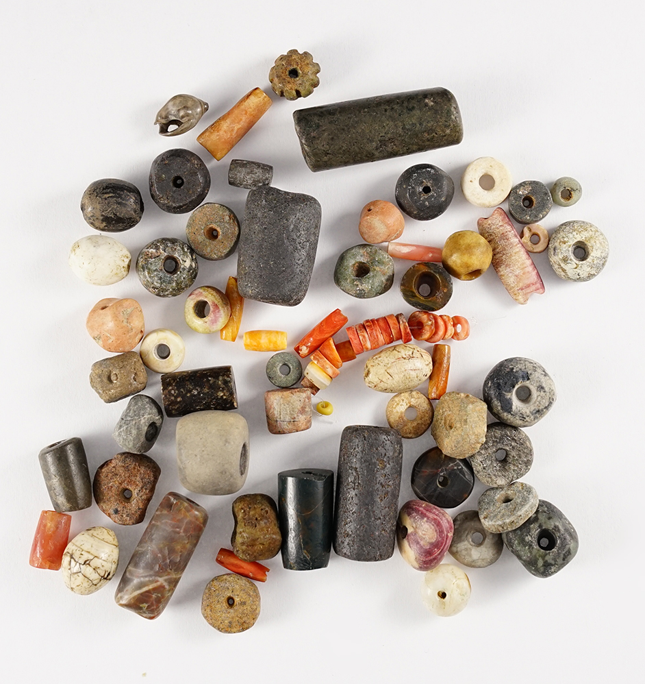 Set of Various Pre-Columbian era Stone Beads - Mexico and Central America, pre 1500 CE.