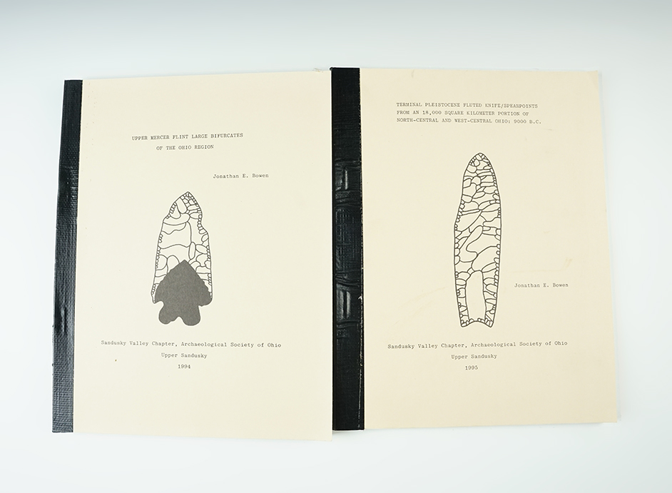 Pair of Softcover Books on Fluted and Bifurcated points from Ohio by Jonathan E. Bowen. 
