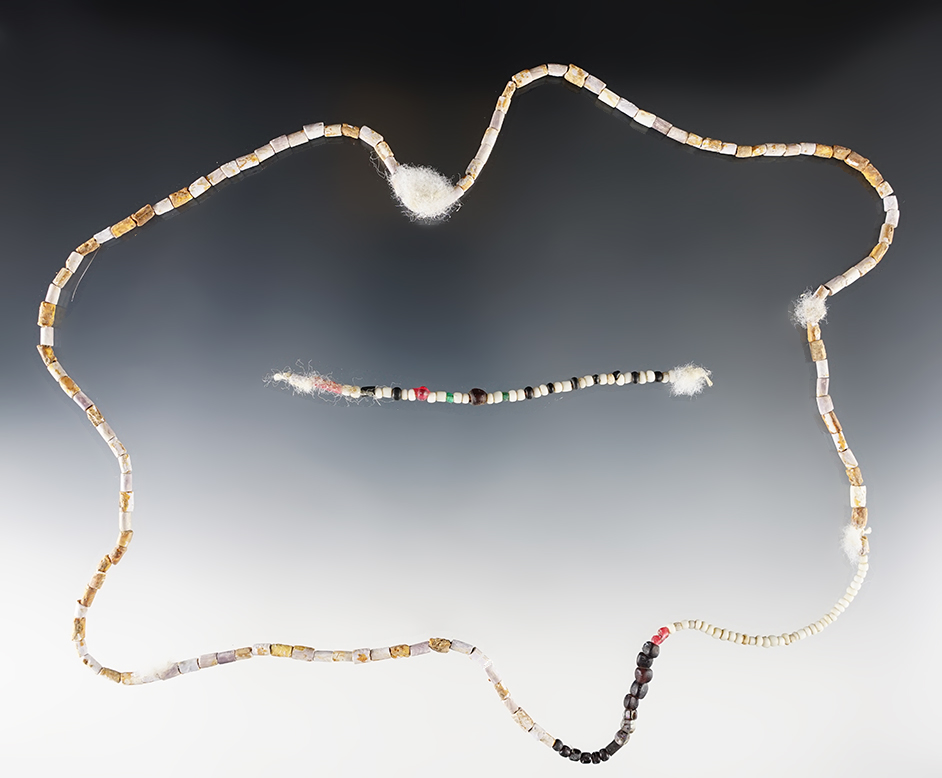 Set of nice Beads found at the Dann Site, Lima, Monroe Co., New York. Circa 1655-1675.