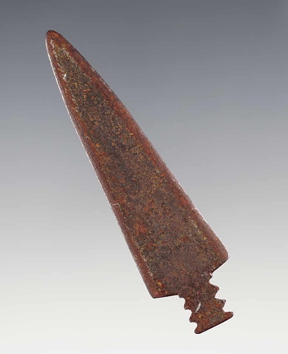 3 5/16" historic era iron trade arrow recovered in the plains area.