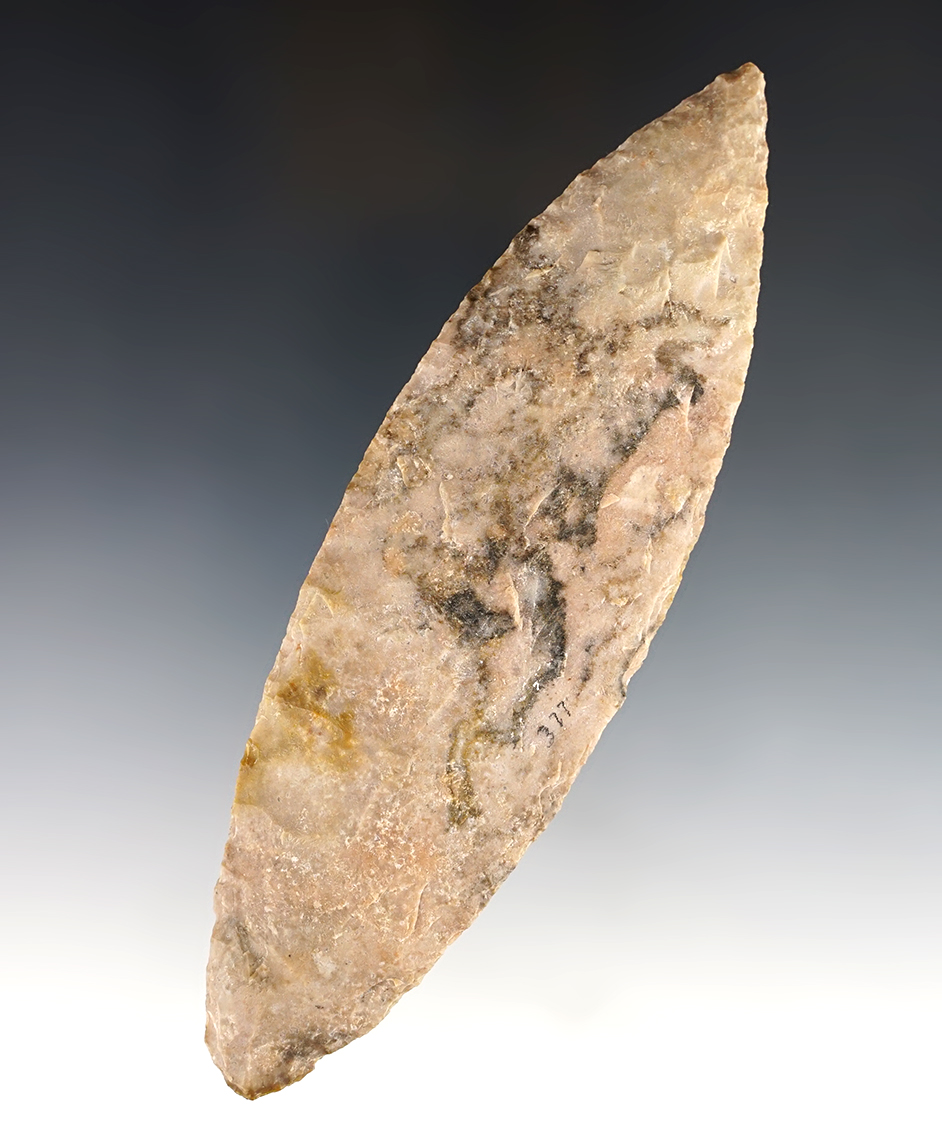 5 9/16" Archaic Bi-Pointed Blade.. Found near Pueblo, Colorado. Stermer COA. 