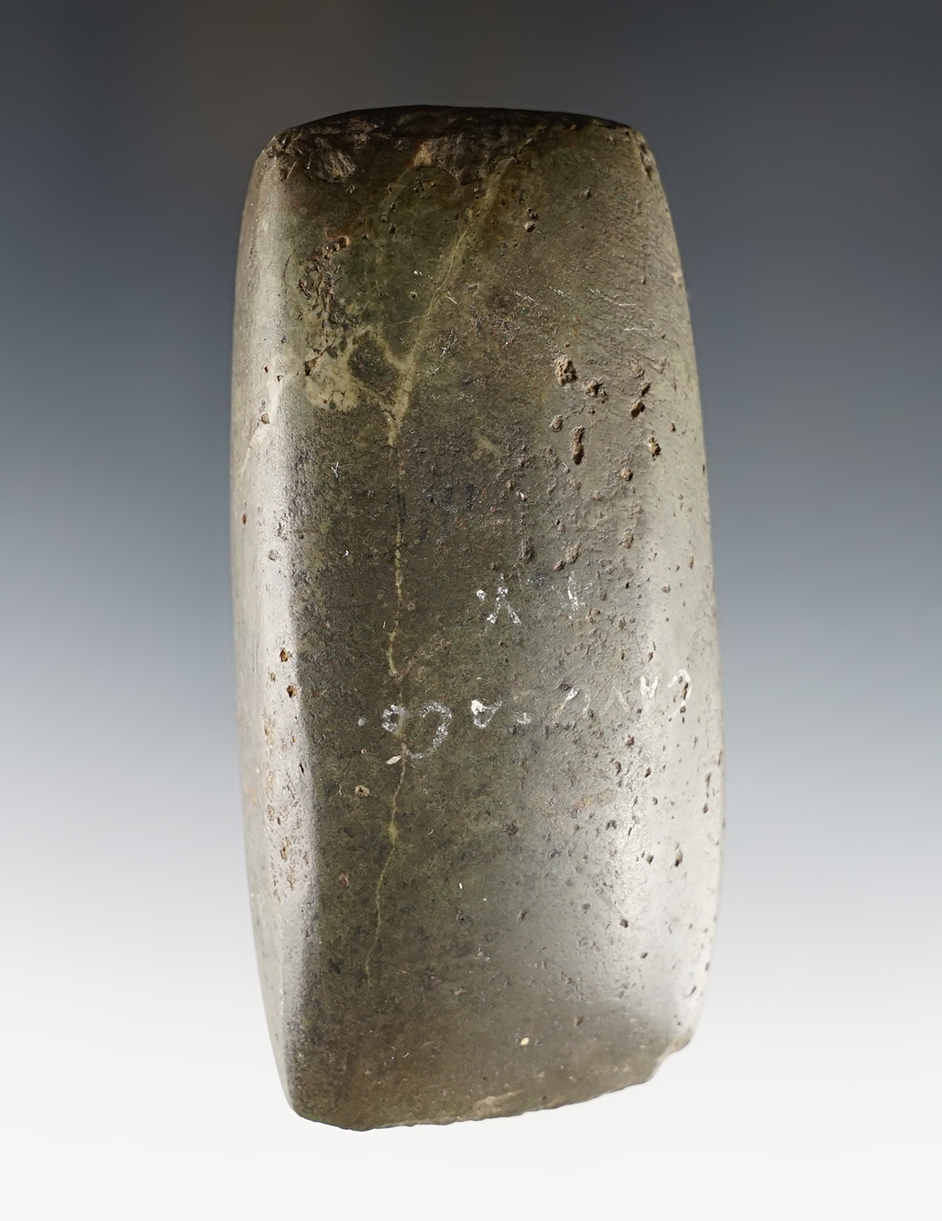 4 1/16" highly polished Square-Sided Celt found in Cayuga Co., New York.