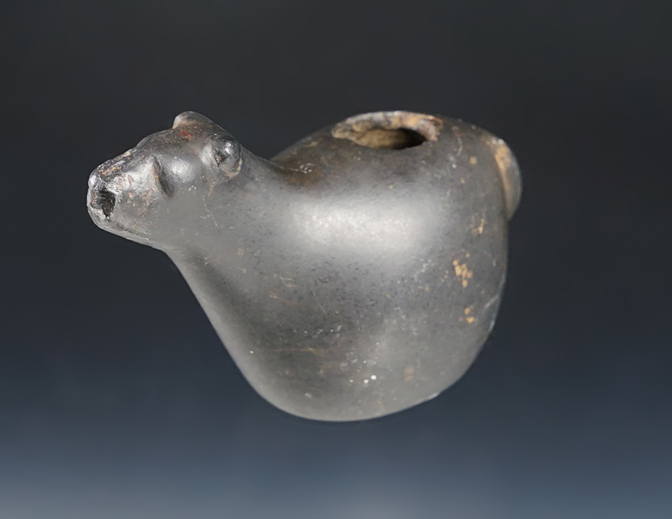 2 3/4" tall Llama Canopa found in Peru. Made from a dense black Hardstone.