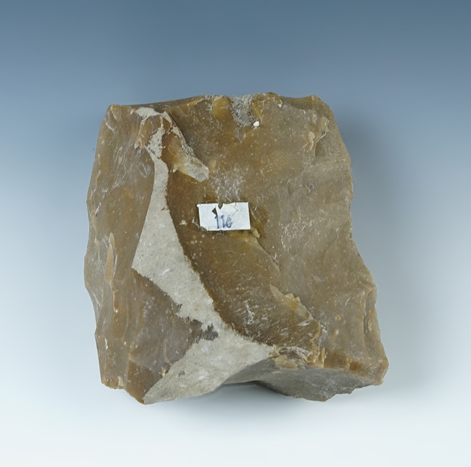 Rare! 5" tall Le Grand Pressigny Flint core recovered in France.