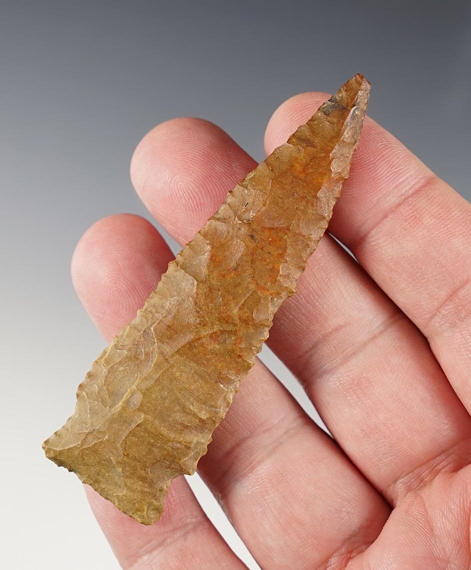 3 3/16" creek stained Tennessee Benton in nice condition. Comes with a Dickey COA.