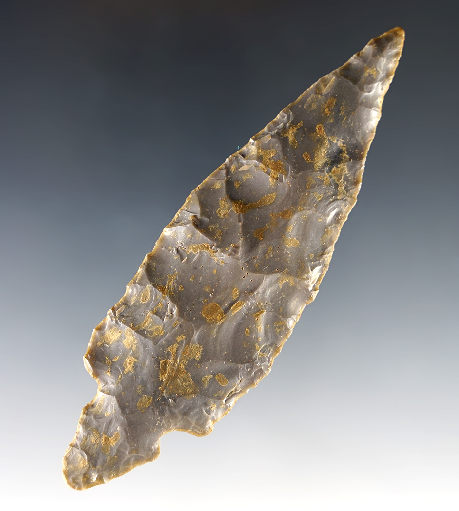 Nice 4 1/16" Kentucky Turkey tail made from patinated Hornstone.