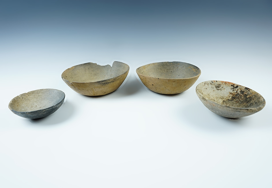 Set of 4 Southwestern U.S. Pottery Bowls. A couple have some chips, none are broken or glued. 