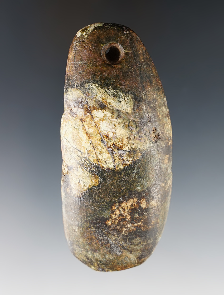 3 1/2" Pendant made from brecciated Stone. Found in the area of Columbia, CE 300-1200. 