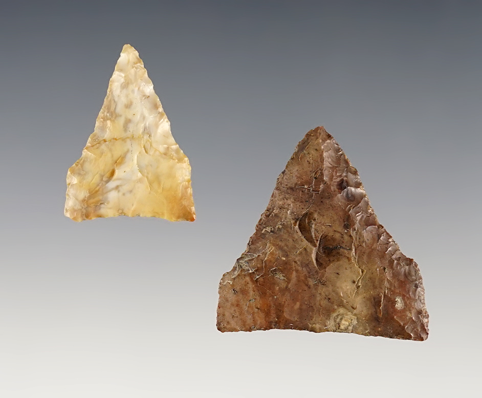 Pair of Plateau Pentagonal points found near the Columbia River. Largest is  1 5/8". 