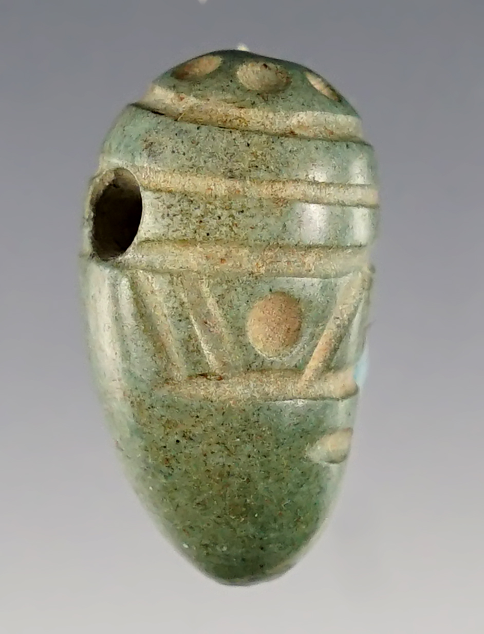 1 1/16" Finely made head pendant, Guanacaste Province, Nicoya Region, Costa Rica
