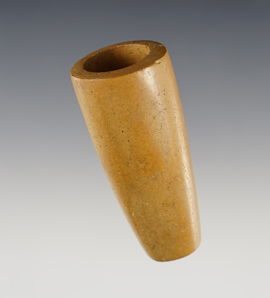 2 9/16" Blocked-End Tube Pipe made from pipestone. Found in Ross Co., Ohio.