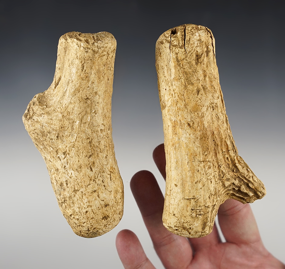 Pair of Antler Billets found by Larry Morris at the Revnik Site in Stewart Co., Tennessee. 