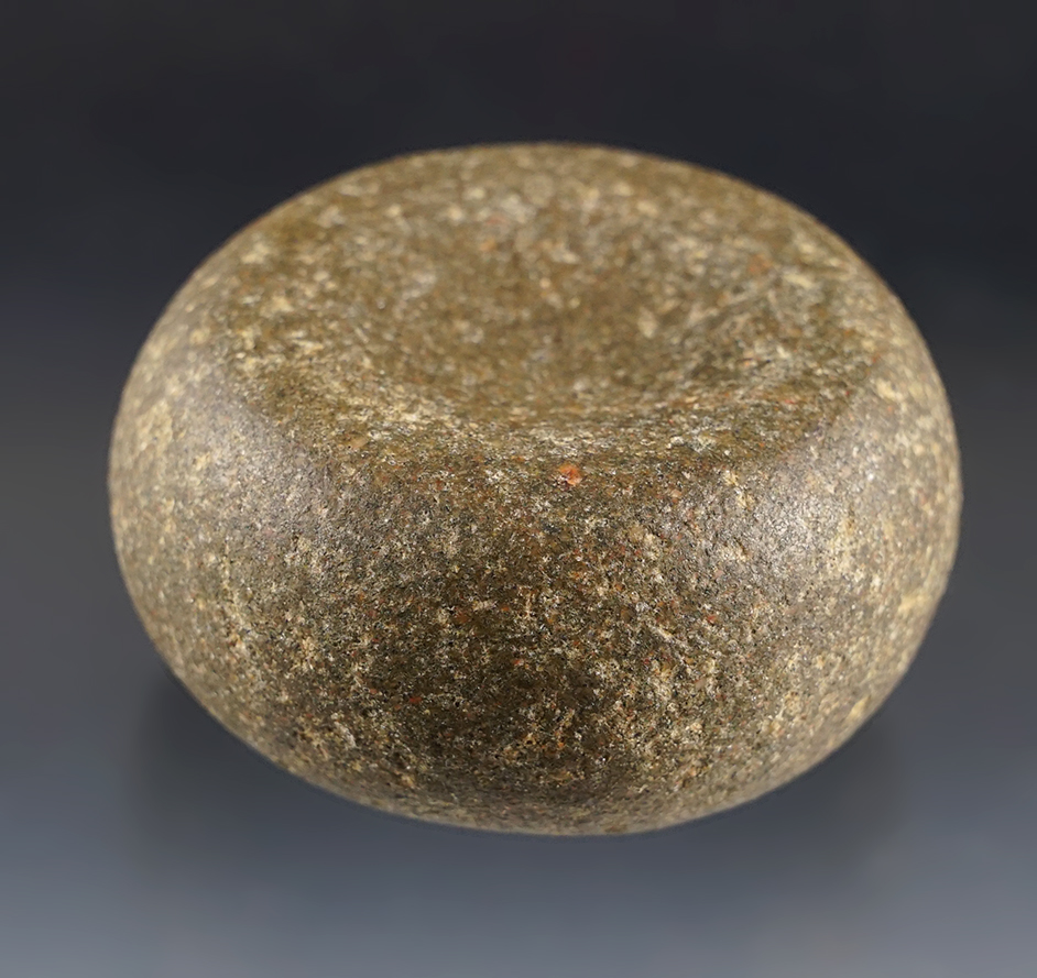 2 7/8"  "Jersey Bluff Type" Hardstone Discoidal found in Green Co., Illinois. 