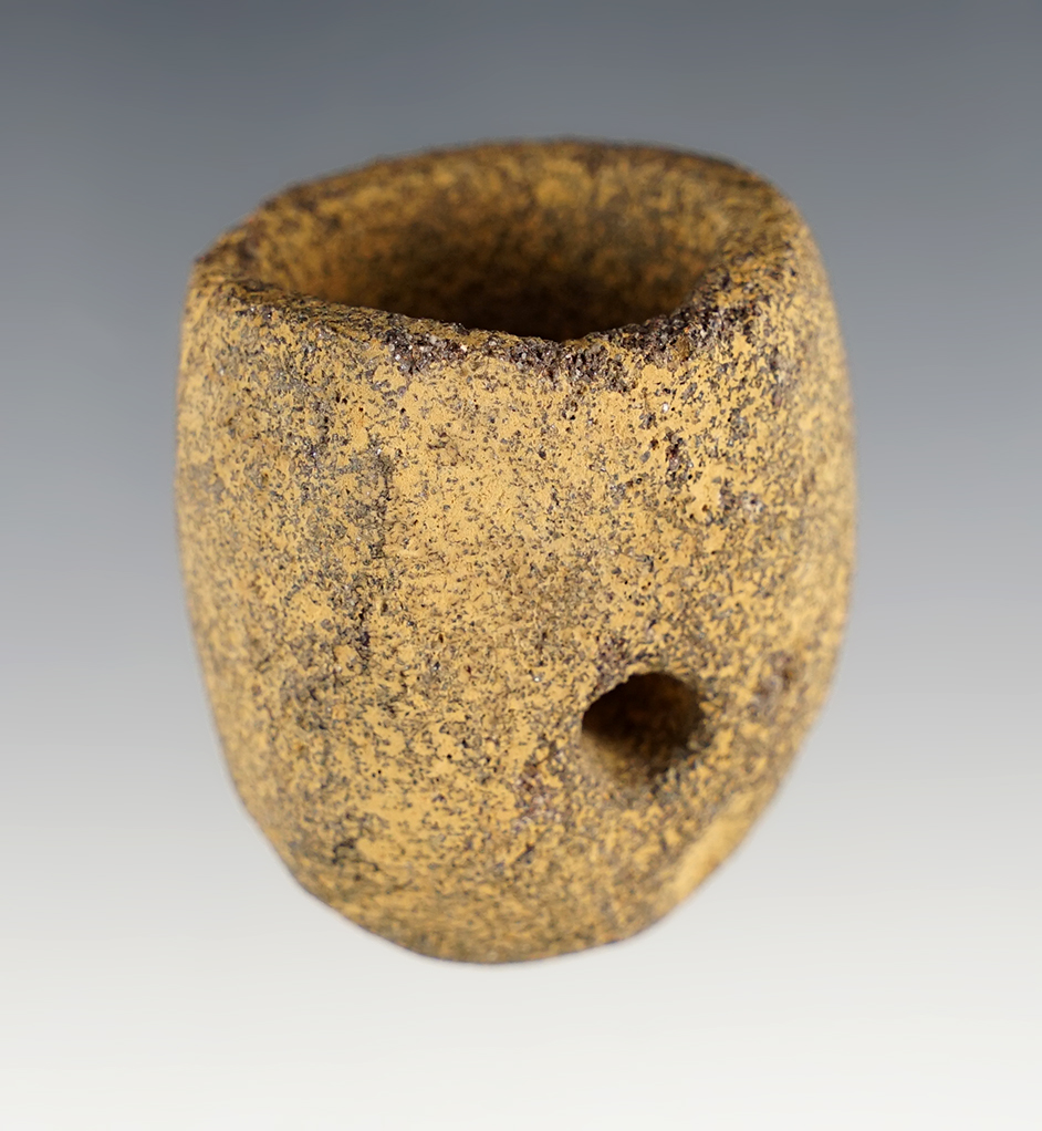 1 7/8" Sandstone Vase Pipe found in Paulding Co., Ohio. Ex. Mel Wilkins. 