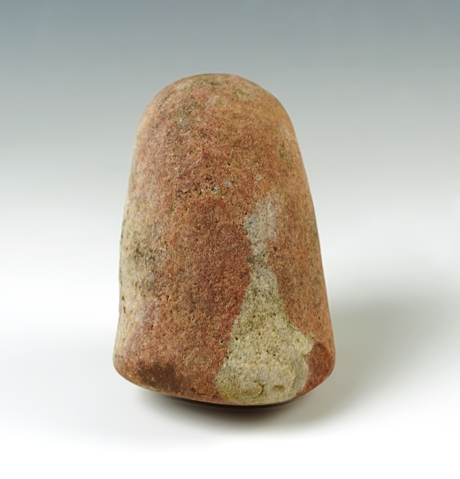 3 3/4" hoof style Pestle made from beautiful red and white Quartz. Found in Franklin Co., Ohio. 