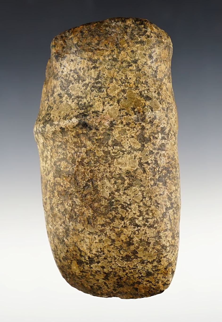 4 5/8" long 3/4 Groove Hardstone Axe that is very well patinated. Found in Ohio. 