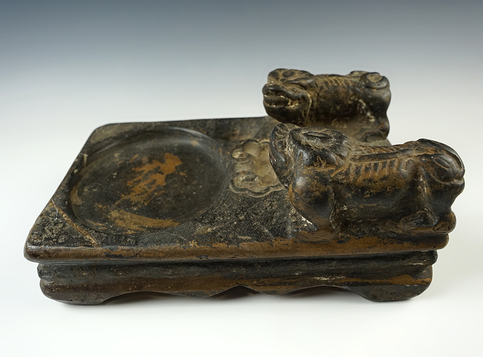 9 1/2" long Ancient Chinese Stone Ink Well in very nice condition. 