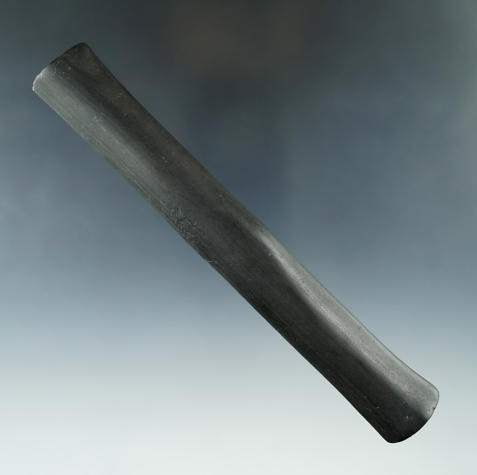 6 5/16" Glacial Kame Bar Amulet found in Butler Co., Ohio. Beautiful polish and patina.