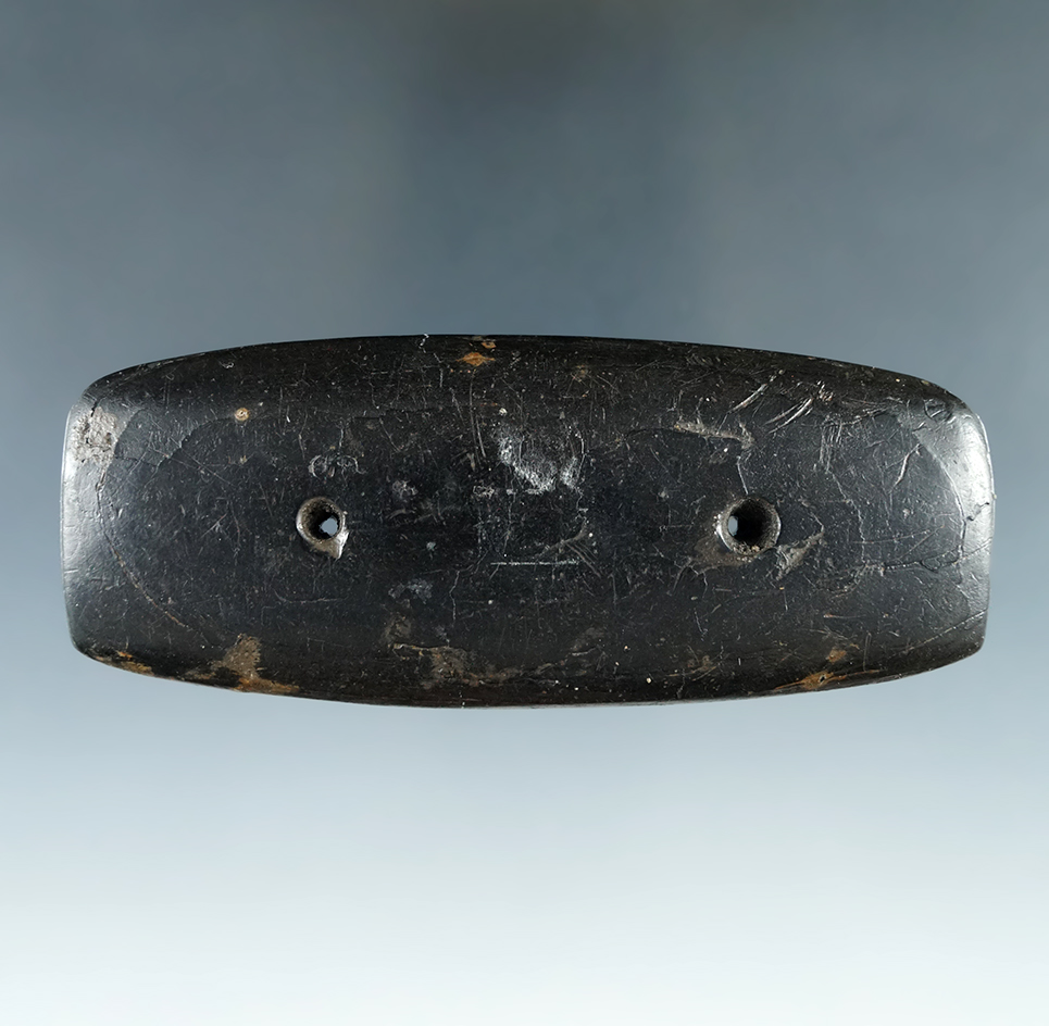 4" Glacial Kame Bar Gorget found in Kentucky. Ex. Tom Longworth, Kenny McNeal, Terry Elleman.
