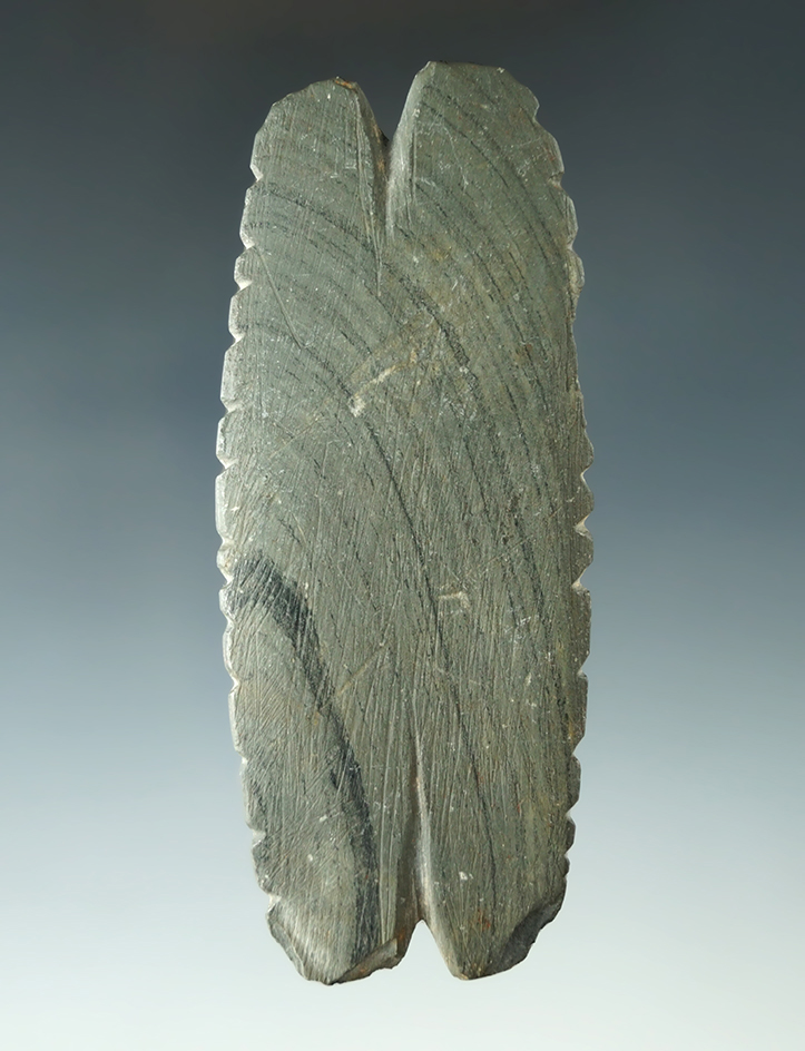 3 1/2" Bar Weight that is nicely tallied and grooved at both ends. Mason Co., Kentucky. Ex. Foley.