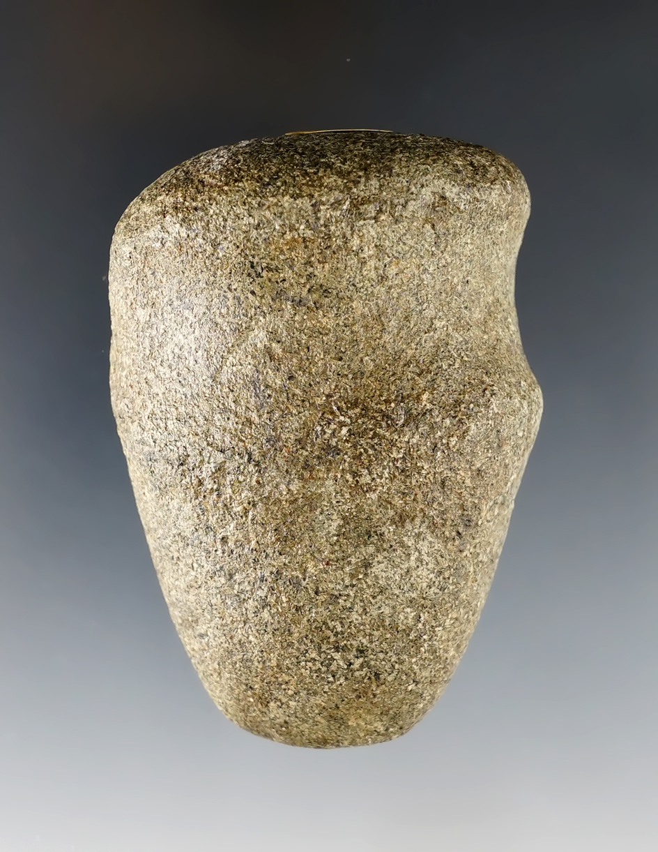 2 3/4" fine 3/4 Groove Miniature Axe made from Hardstone. Found in Wayne Co., Ohio. Ex. Dilley.