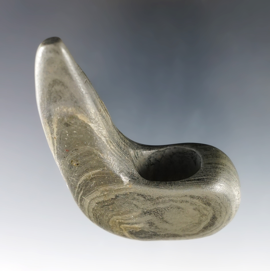 2 13/16" tall heavily restored Slate Geniculate found in Ohio.