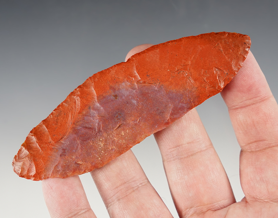 Stunning color on this 4 3/8" Blade this is very thin. Found in Grand Co., Utah.