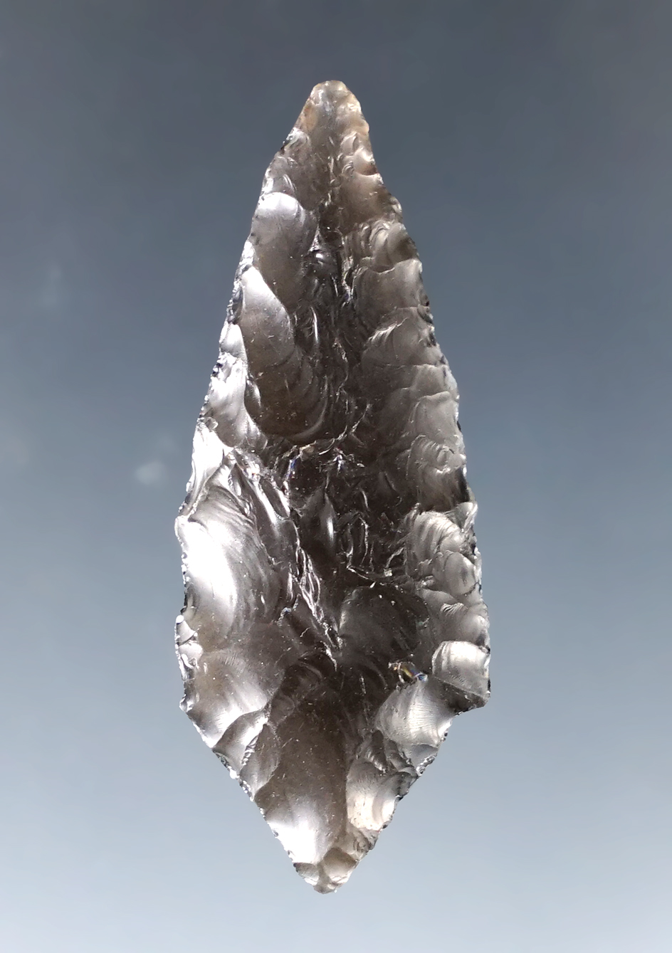  1 11/16" semi-translucent obsidian point found in southern Oregon.