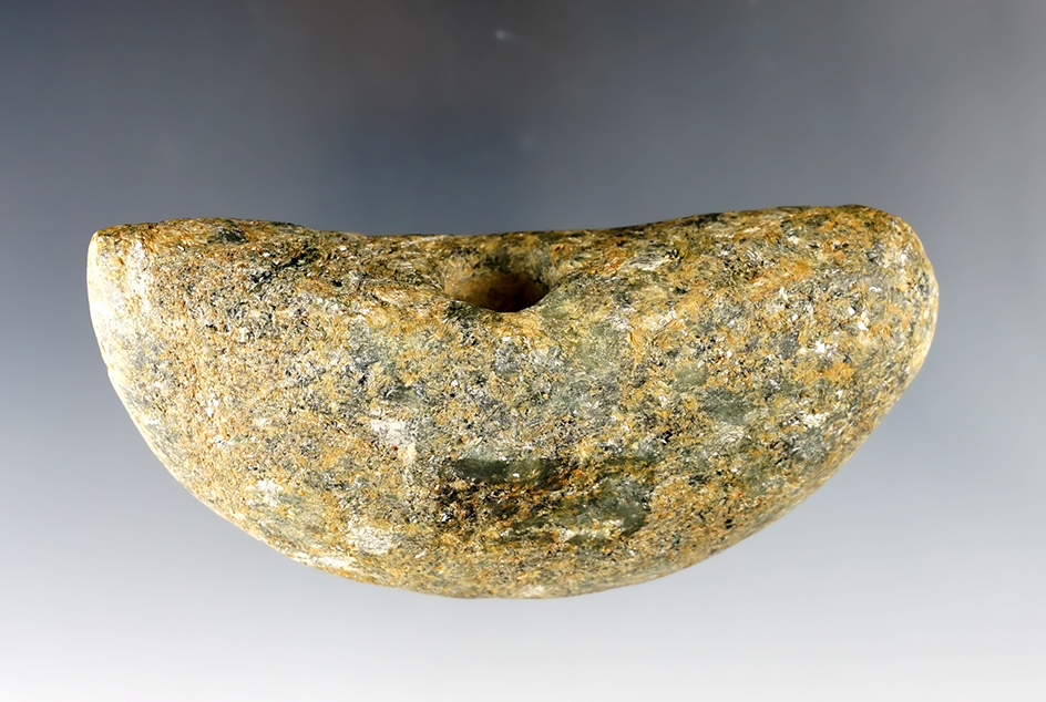 4 1/4" hardstone Bannerstone preform made from a beautiful mica schist clorite - Greene Co., TN.