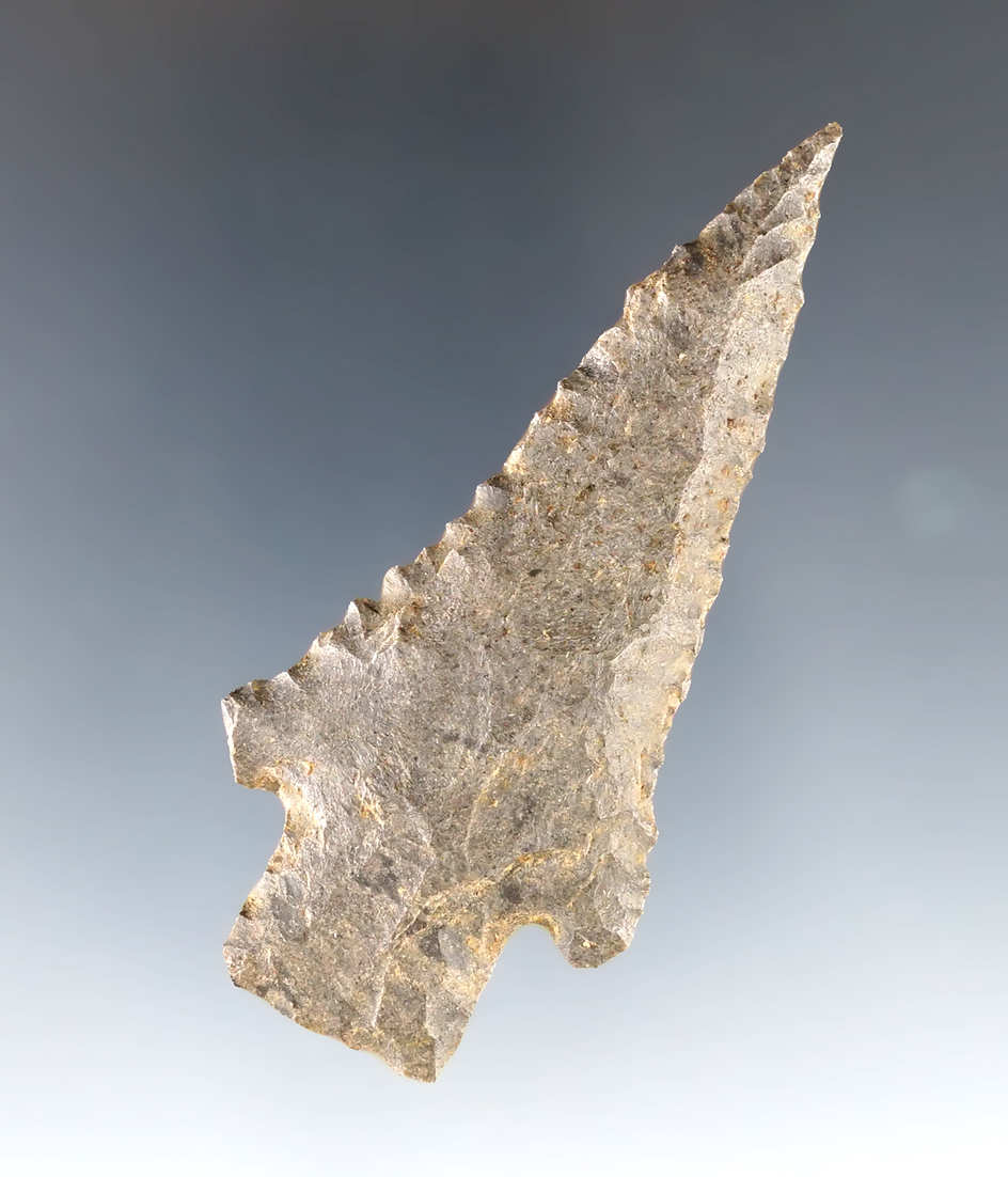 2 5/8" Kirk Stemmed found near Dexter, Callaway Co., Kentucky. Comes with a Bennett COA. 