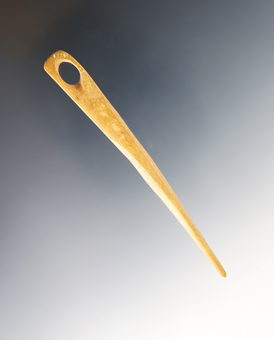 Fine 3 7/8" Bone Net Weaving Tool in fantastic condition. Found in the Four Corners area.