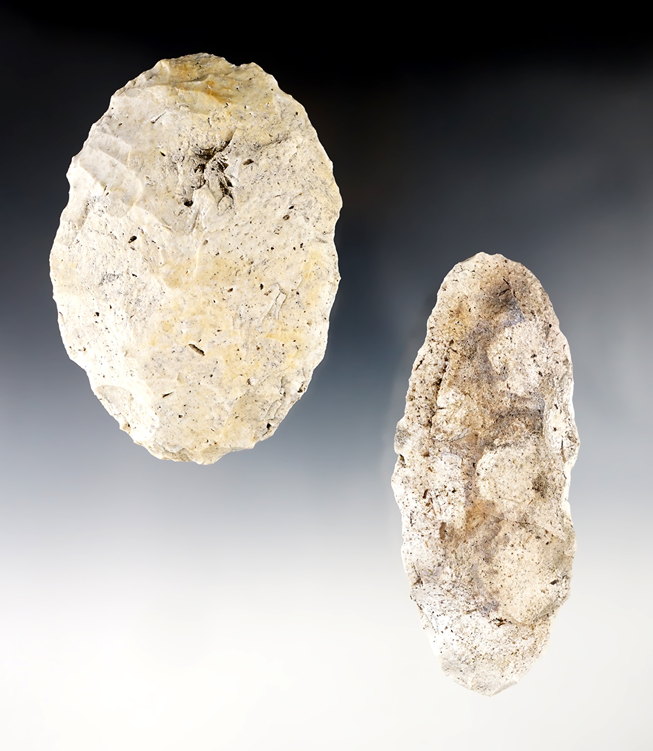 Pair of patinated Florida Blades in good condition. The largest is 4 5/16".