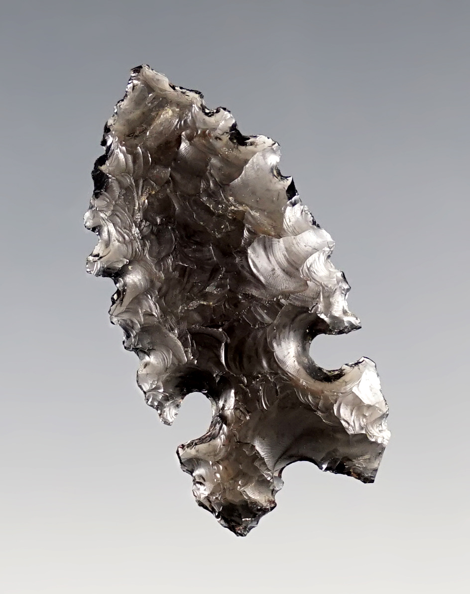 1 3/8"  Sidenotch found around the Black Rock Desert, Nevada by George Miller in the 1940's.