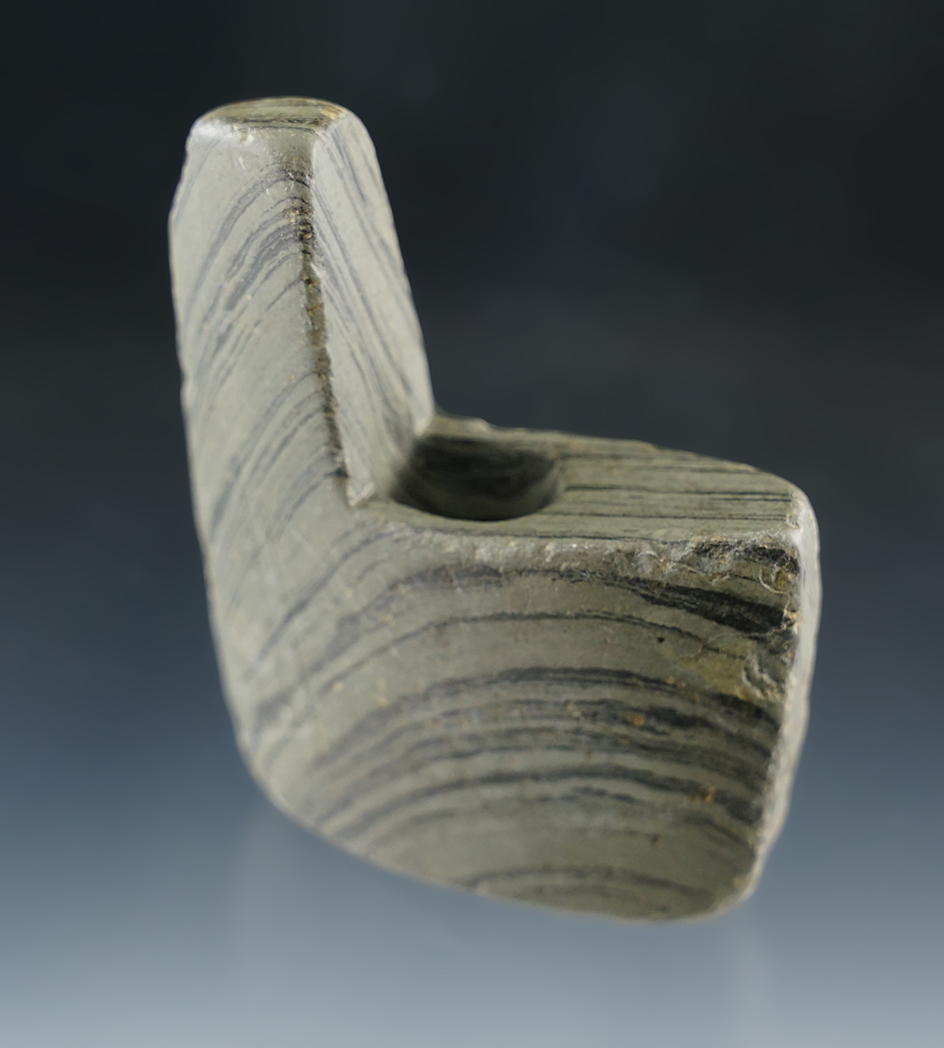 2 5/8" Archaic Geniculate found in Montgomery Co., Ohio. Pictured in Who's Who #9, page 359.