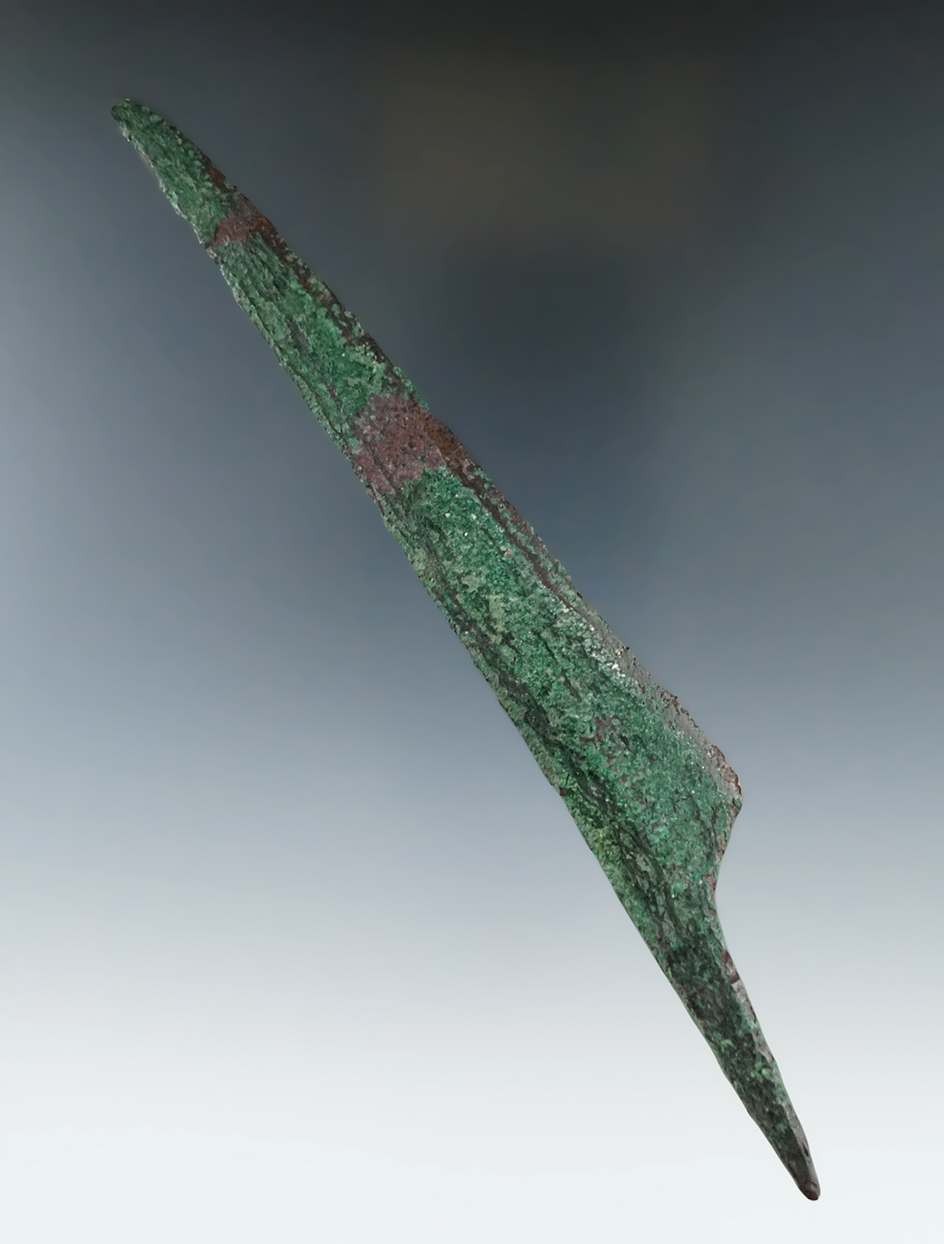 6 7/8" Copper Knife found in the Sand Dunes Northwest of Saugatuck, Allegan Co., Michigan.