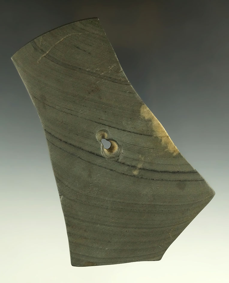 5 1/4" Hopewell Pentagonal Pendant, Lorain Co., Ohio. Ex. Meuser, Wakefield, Falleti. Pictured!