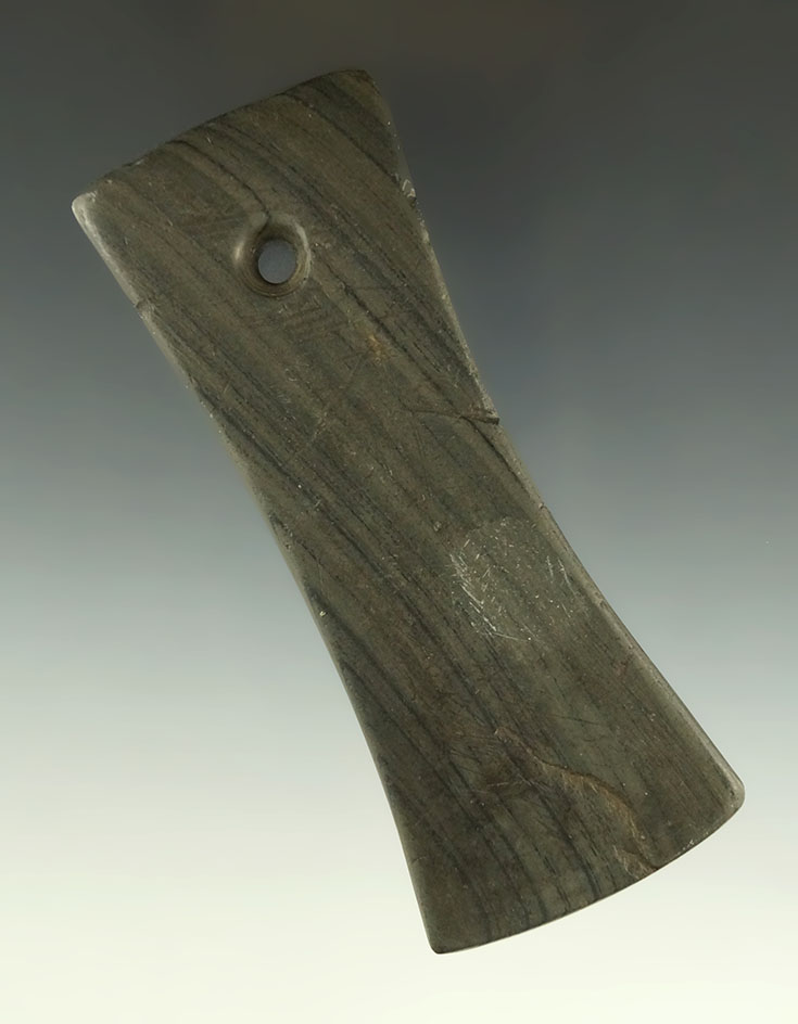 4" Hopewell Bell Pendant found in Butler Co., Ohio. Ex. Jack Hooks, Doug Hooks, Harding. Pictured!