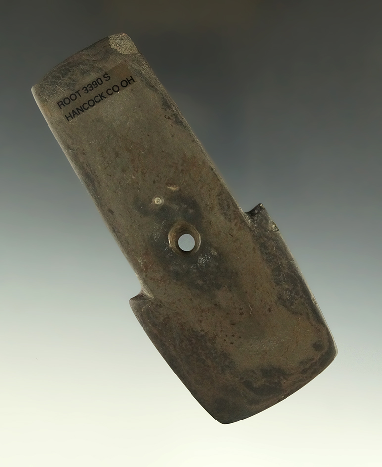 4 7/16" Hopewell Shovel Pendant -Hancock Co., Ohio. Ex. Smith, Tebbs, Gaines Collections.