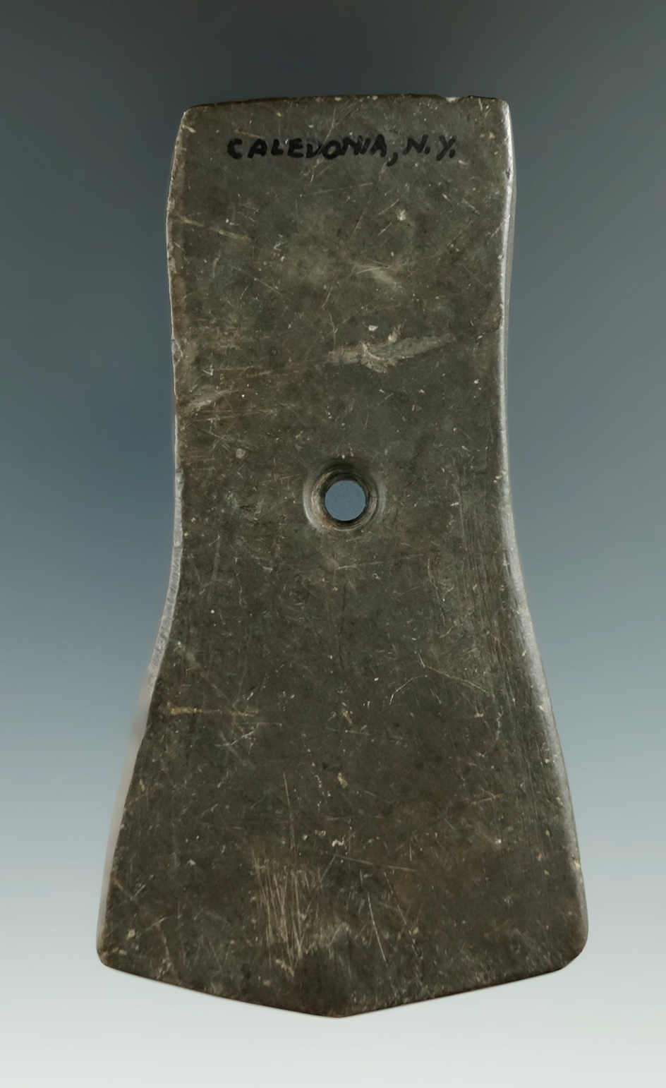 3 3/4" Bell Pendant found near Caledonia, New York.   Ex. Harry Schloff.