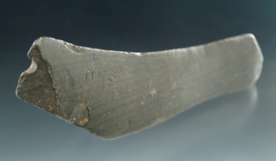 4 1/2" anciently damaged and salvaged slate Birdstone found in New York.