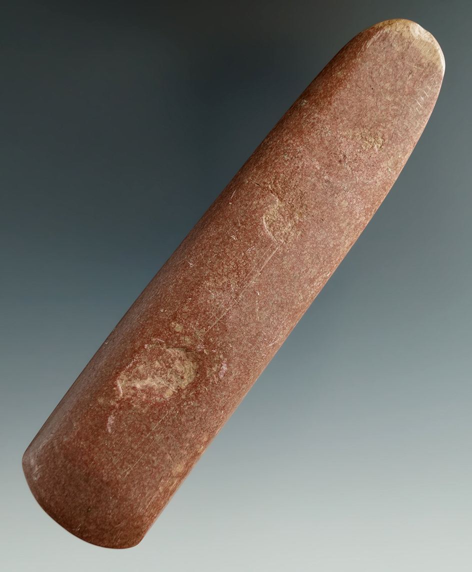 Pictured! 5 1/8" Pipestone chisel found in Seneca Falls, New York. Broken and glued tight.