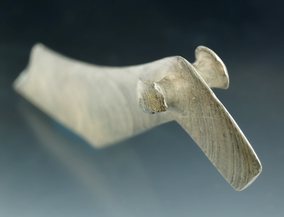 Unique 5 1/4" Pop-eyed Birdstone with an anciently salvaged break found in New York.